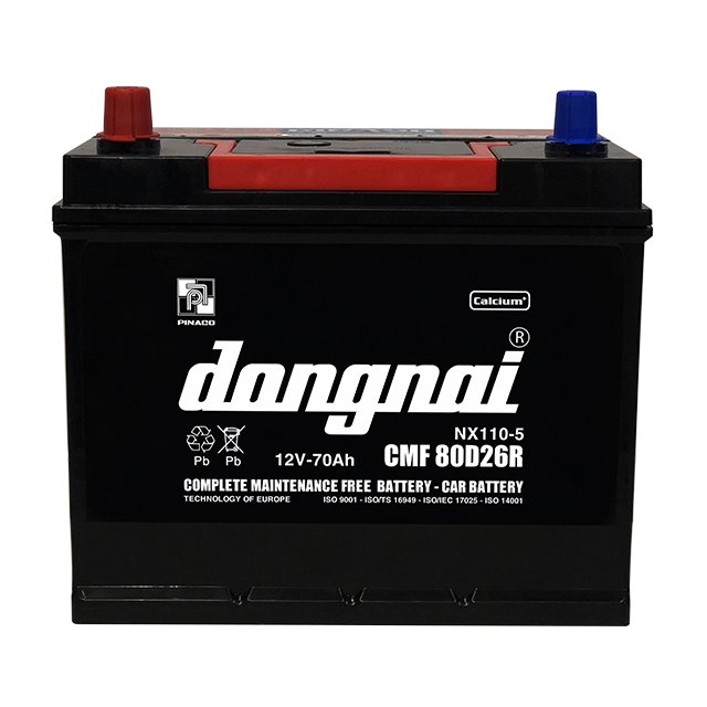 CMF 80D26R (12V-70Ah) Car Maintenance-Free Battery Sealed Type for Efficient Power Management