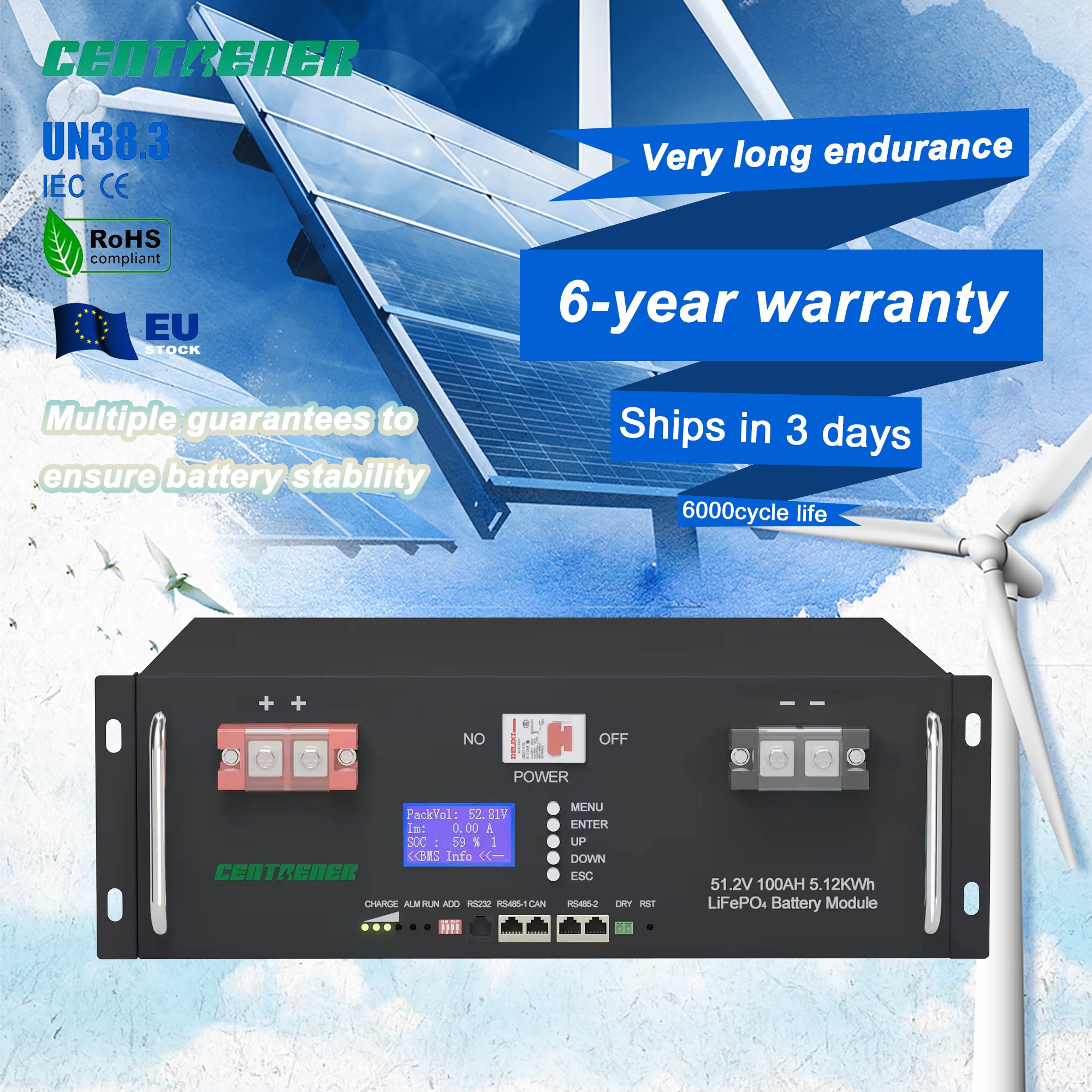 48V 100AH 200AH lithium ion battery 10kwh lifepo4 polimer battery Energy Storage Battery