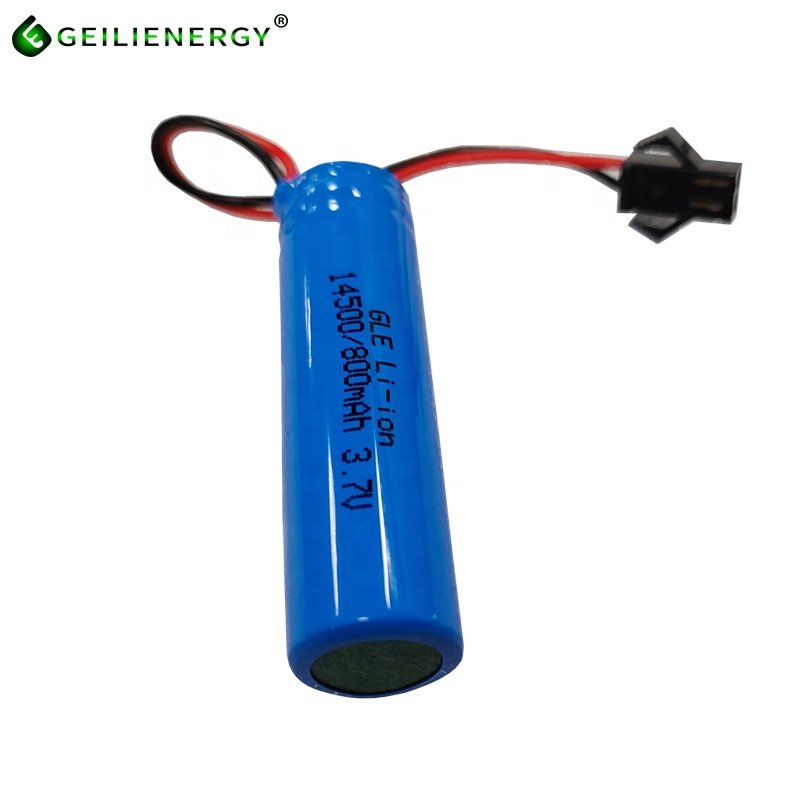 AA size 800mah 14500 3.7v rechargeable battery lithium 14500 lithium battery