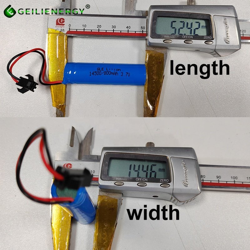AA size 800mah 14500 3.7v rechargeable battery lithium 14500 lithium battery