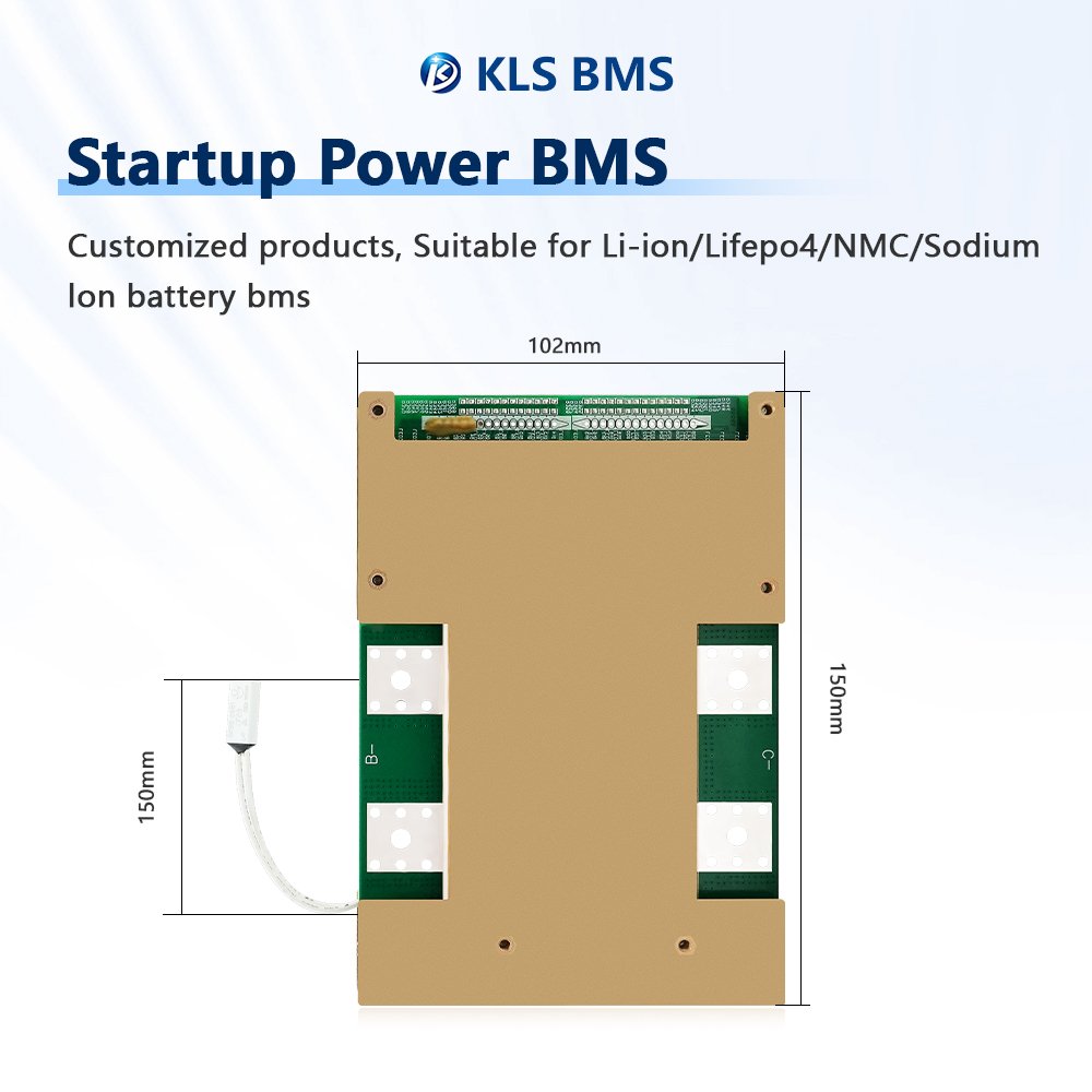 KLS Car Starting Lithium ion LifePO4 LTO Battery 4S 8S 10S 12S 12V 24V 100A For Truck Boat Parking Air Conditioner Bms