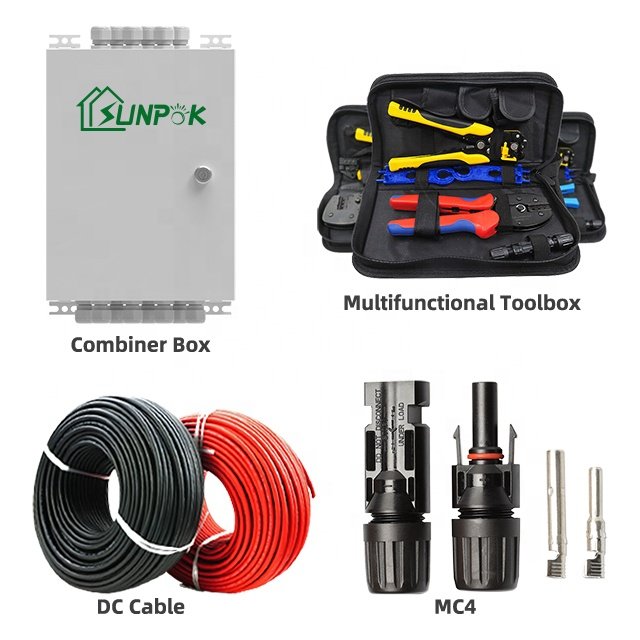 Sunpok 20KW Off-Grid Solar Panel System Kit Complete 15KW/25KW On-Grid Solar Power System with Inverter Price Competitive