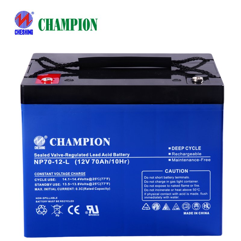 Champion Rechargeable Battery 12v 70ah Smf Maintenance Free Vrla Lead Acid Battery For Ups Backup Power Replacement Battery