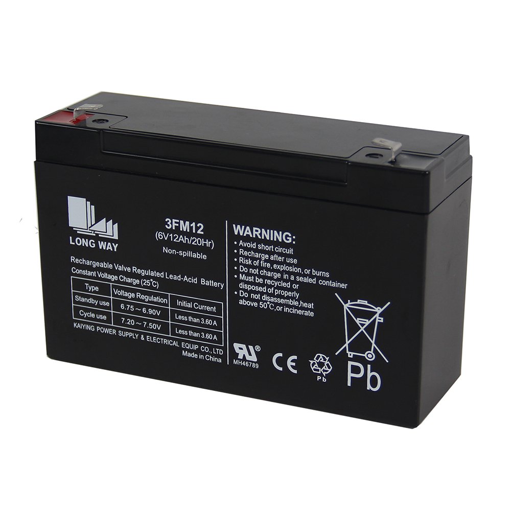 Long cycle life Maintenance Free 6V12ah 3FM12 Power electrical Children Toy Cars Lead acid battery