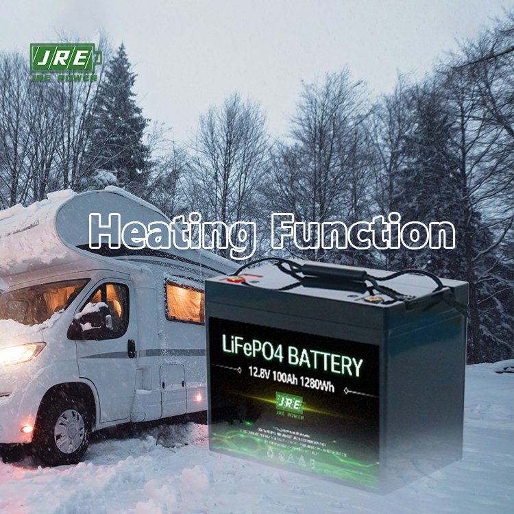 12V 100Ah lithium caravan battery system RV lifepo4 battery 12v ion lithium battery Heating function with smart bms