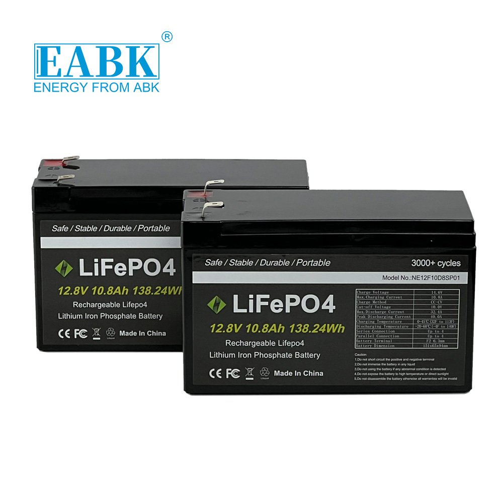 Power storage battery sealed LiFePO4 replace lead acid battery 12.8v 10.8ah lithium ion batteries