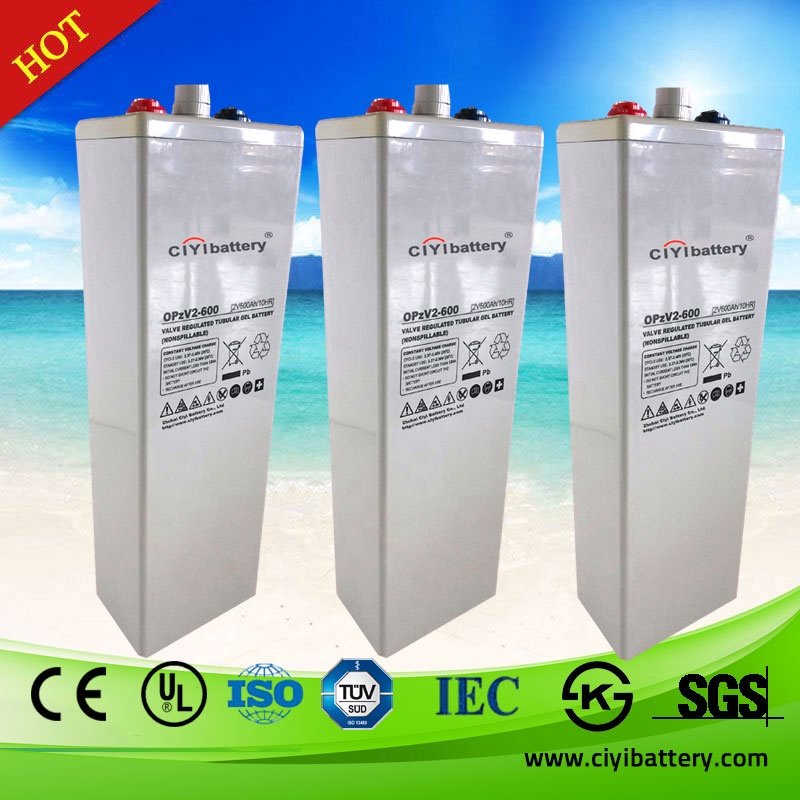 Lead acid Tubular Plate Gel Battery OPZV Battery 2V 600AH