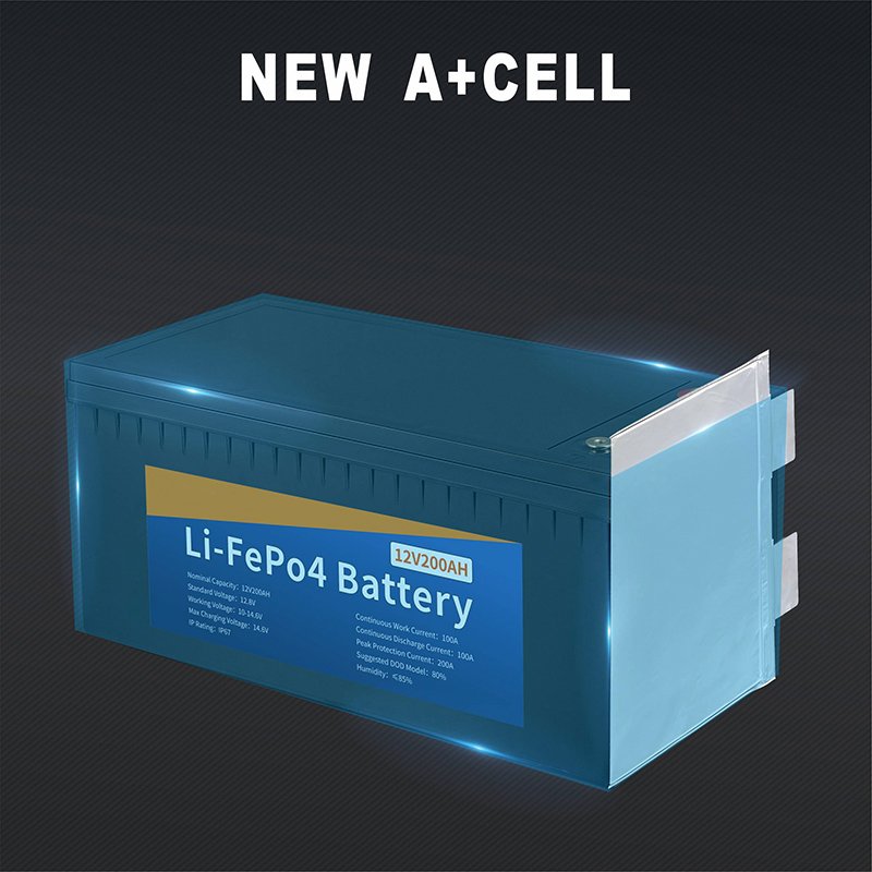 storage lithium battery for car charge solar charge grid charge 12V200Ah