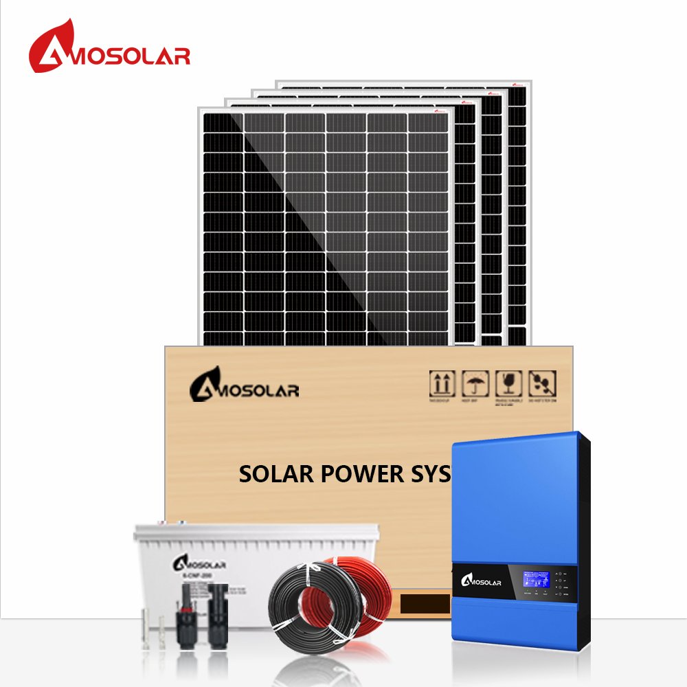 Top quality 5kw solar battery system off grid 5kva 5000w solar systems grid tie backup set
