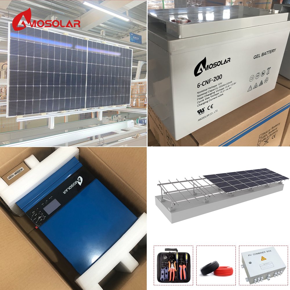 Top quality 5kw solar battery system off grid 5kva 5000w solar systems grid tie backup set