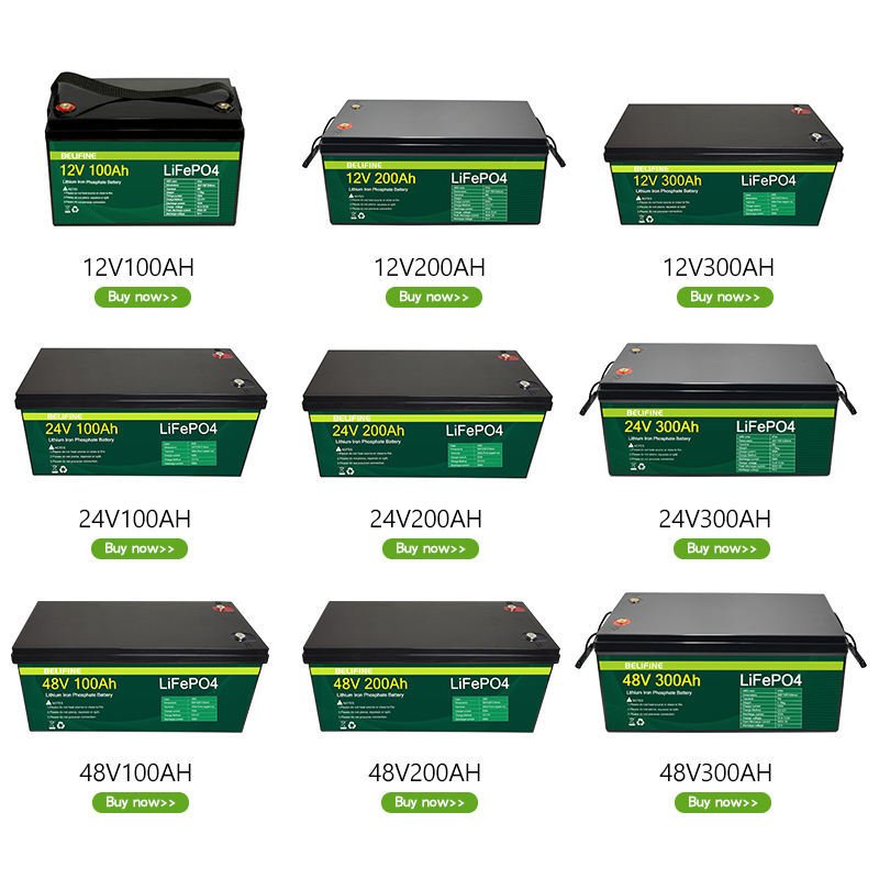 Deep cycle customized home solar energy storage battery 12v 100ah 200ah 300ah Lithium Iron phosphate Battery pack