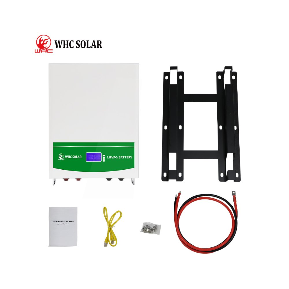 WHC 48V 100Ah 200Ah 5Kwh 10Kwh BMS Power wall Lithium Iron Phosphate Battery Pack Energy Storage Lifepo4 Lithium Ion Batteries