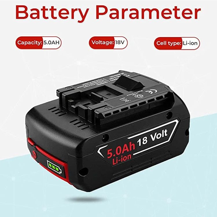 Replacement 18V 5.0Ah Power Tool battery For Bosch 18V Tool battery BAT610 BAT611 BAT619 BAT620 BAT610G Tool battery