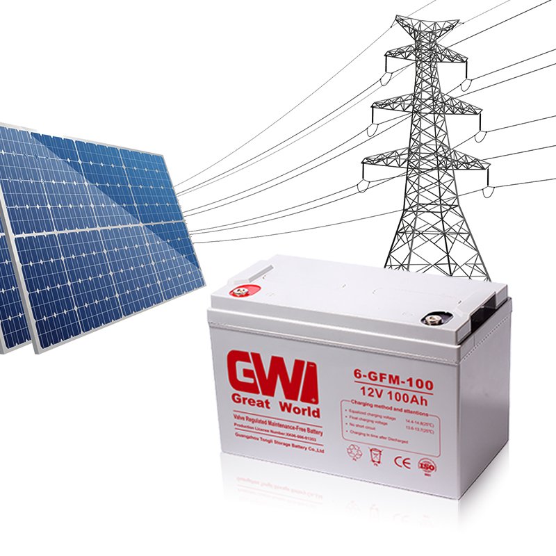 Wholesale Solar battery gel lead acid battery 12v 100ah GW Brand