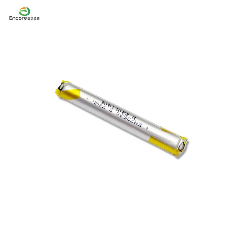 Round cylindrical battery 72530 0.74wh lithium ion rechargeable 3.7v 200mah lithium polymer battery