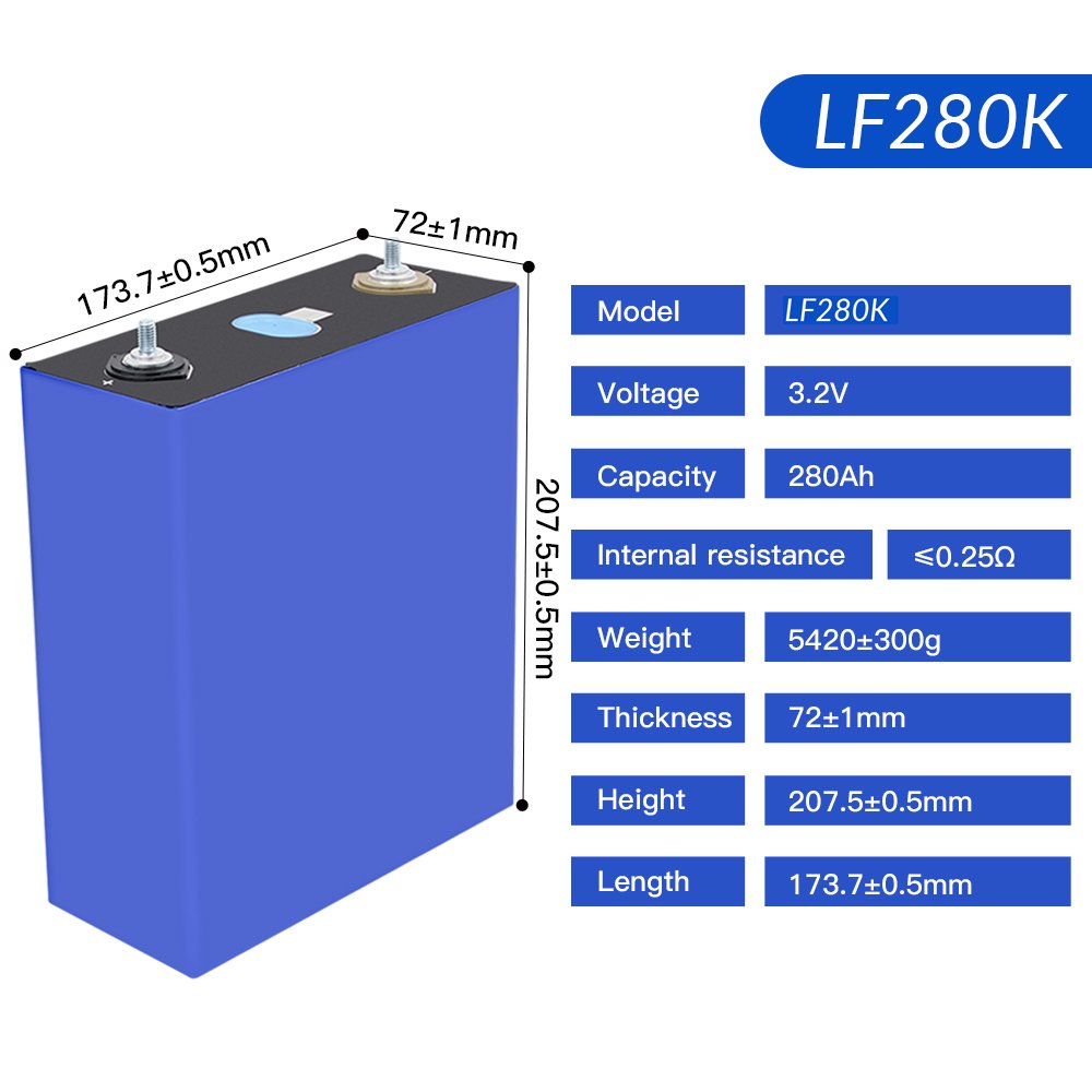 Original LF280K For DIY 12V 48V Energy Storage Battery Lithium ion Batteries LiFePo4 battery 3 2V LiFePo4 280Ah
