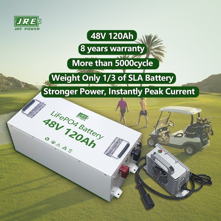 JREPOWER 3840wh 72V 50ah golf cart battery 60ah Lifepo4 battery pack for club cart