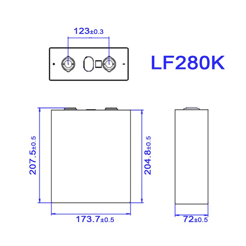 1pcs EVE 280AH LiFePO4 (LFP) 3.2V Cells Battery (New Version LF280K with 8000cycles, Fully Matched)--Genuine Grade A