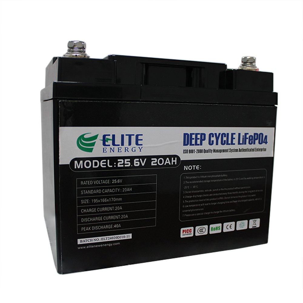 Deep Cycle Rechargeable Lipo4 24 Volt Lithium Ion Batteries 24V 20Ah LiFePO4 BMS Energy Storage Solar System Battery Pack