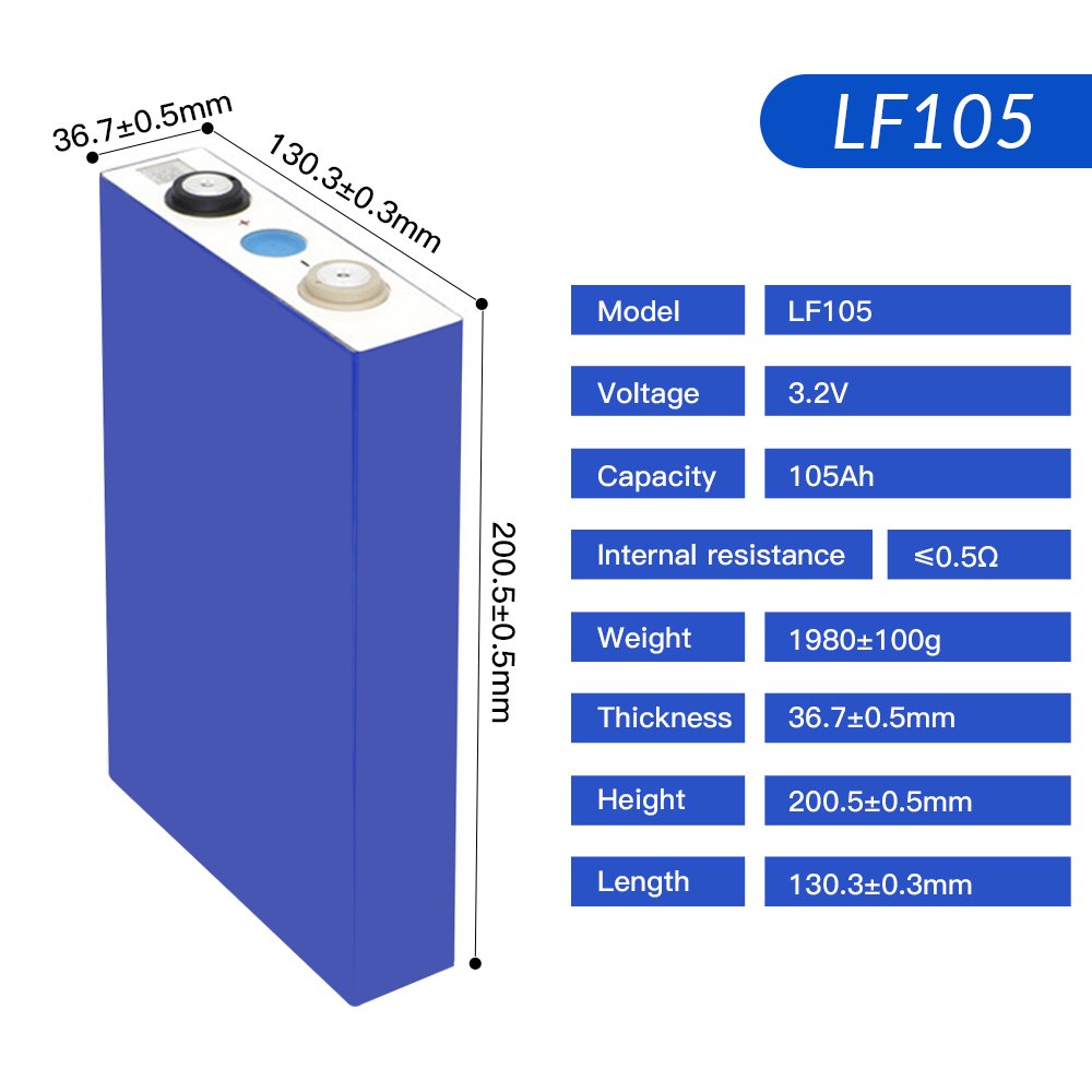 Eve 3.2v 105ah Lifepo4 Battery Grade A Cell Lf105 Lithium Ion Phosphate Ev Eu Stock Warehouse Prismatic Iron Lfp Solar Europe