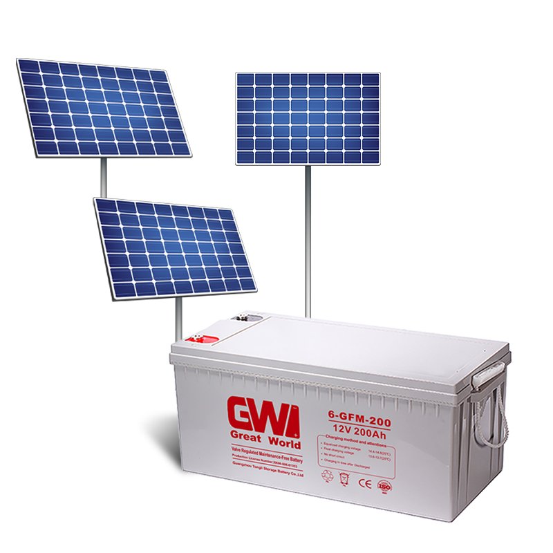 Golf car using 12v AGM battery deep recycle power support 6-GFM-200 VRLA energy storage battery -solar battery