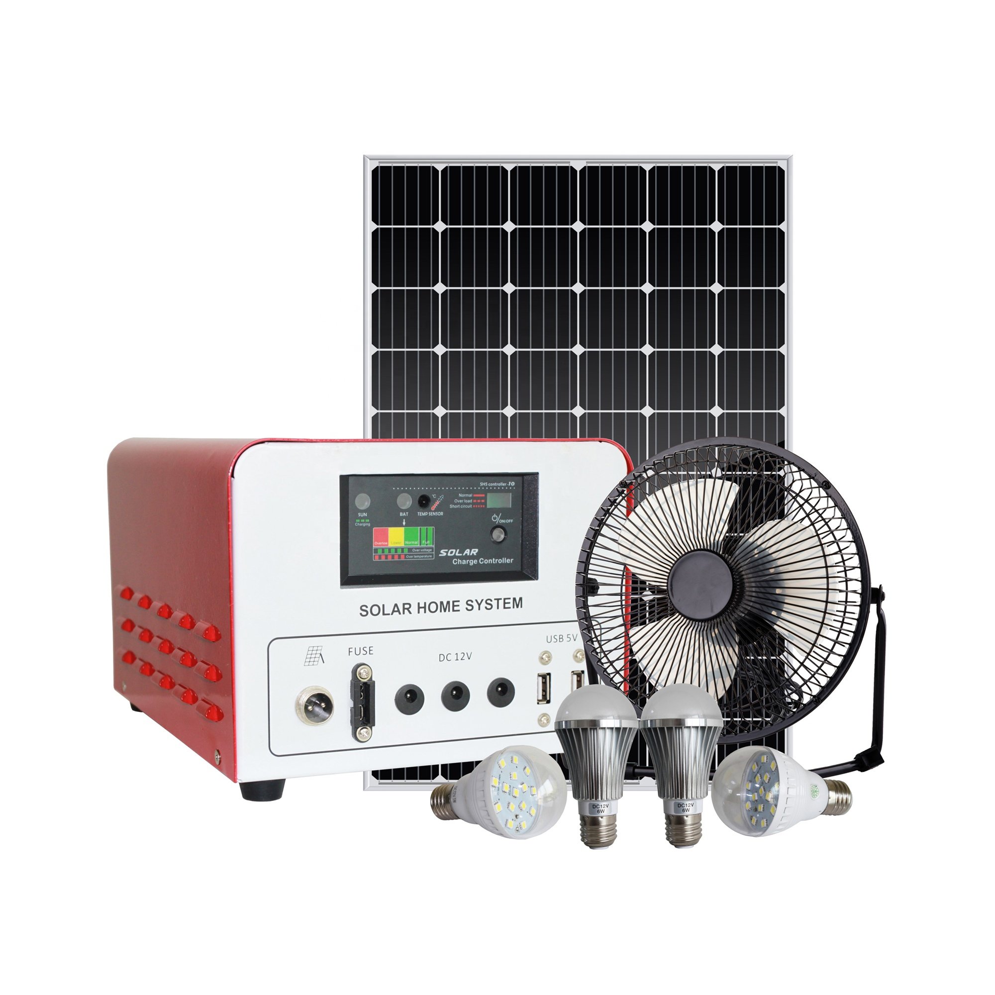 Joyvoit design 20W 40W 80W 200W high quality off grid solar power panel system home with battery