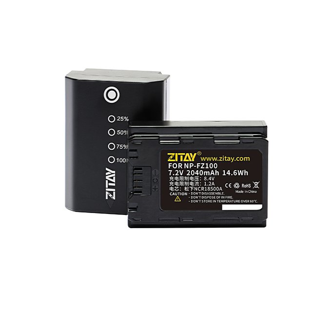 ZITAY NP-FZ100 Rechargeable Lithium-Ion Battery Touch Display Remaining Battery for Sony A73/A7S3/A7M3/A7M4/A7R3/A7R4/FX3/A9