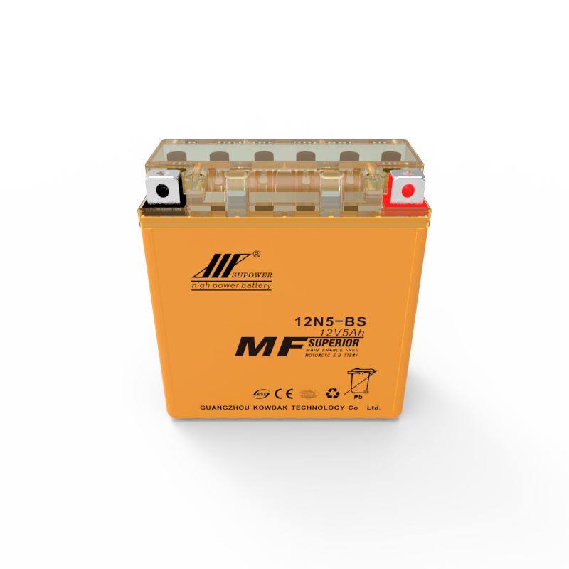 12V 5Ah lead acid battery OEM motorcycle maintenance-free battery SUPOWER YT5L-BS