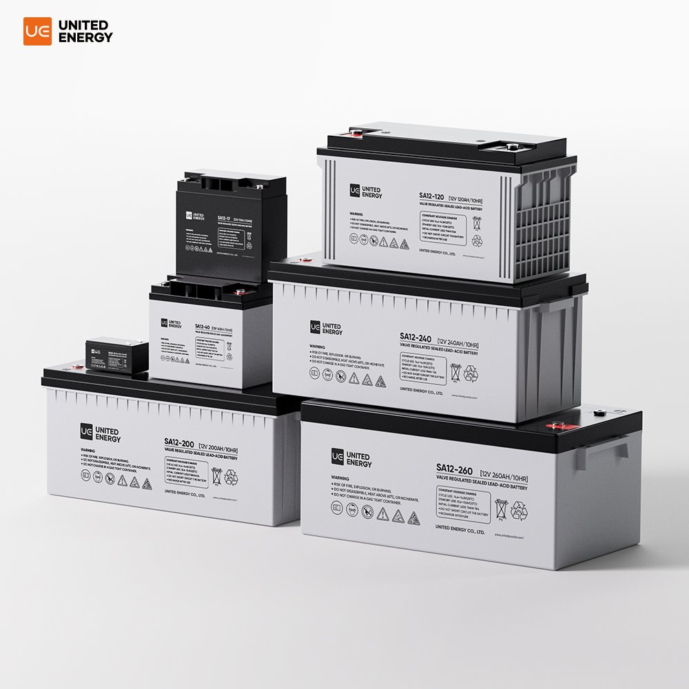 UE Solar lead acid Batteries 12V 200Ah 35Ah 45Ah 250Ah Deep Cycle Gel battery Solar