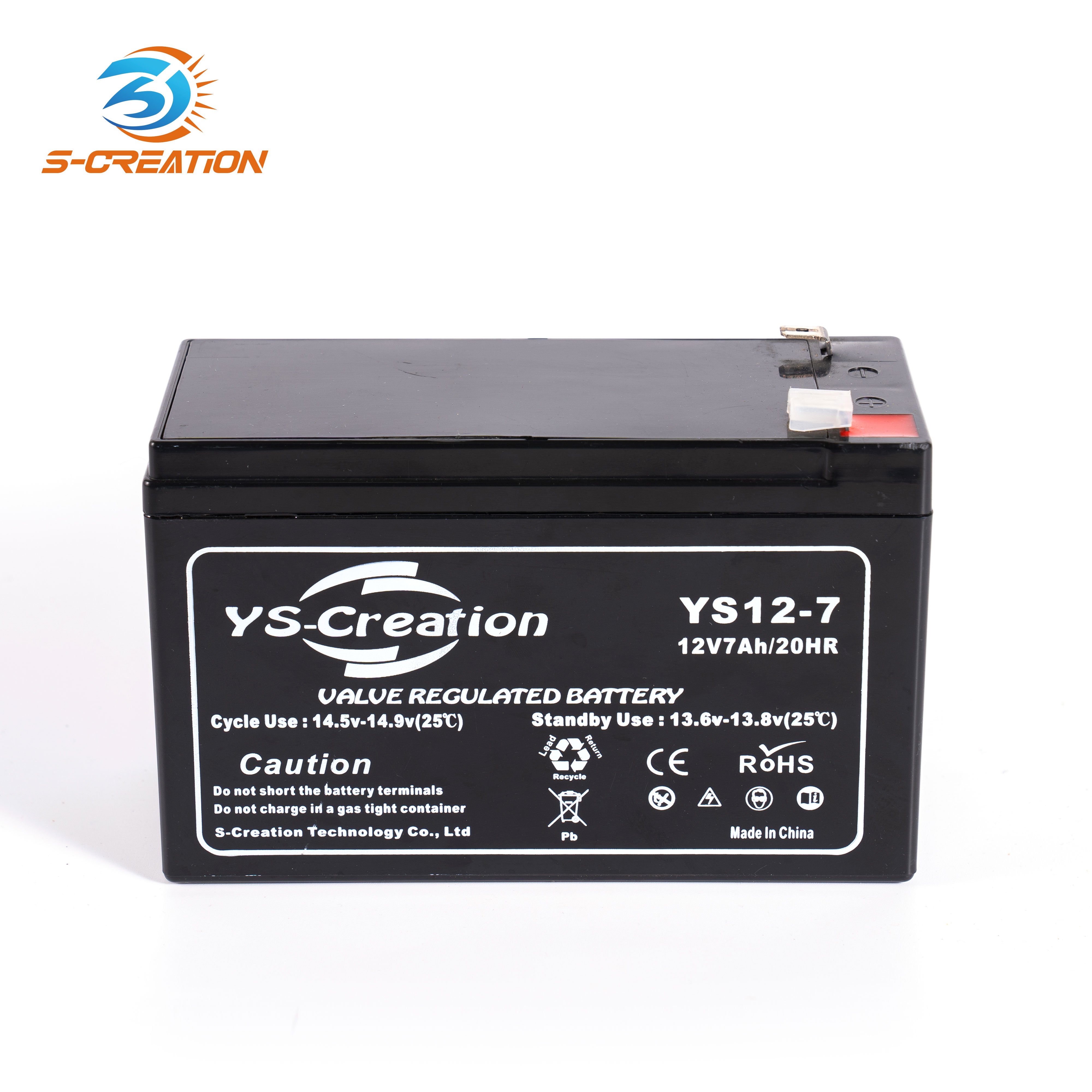 High Quality 12v 7ah sealed Lead Acid Battery AGM Battery lead acid batteries 12V7AH