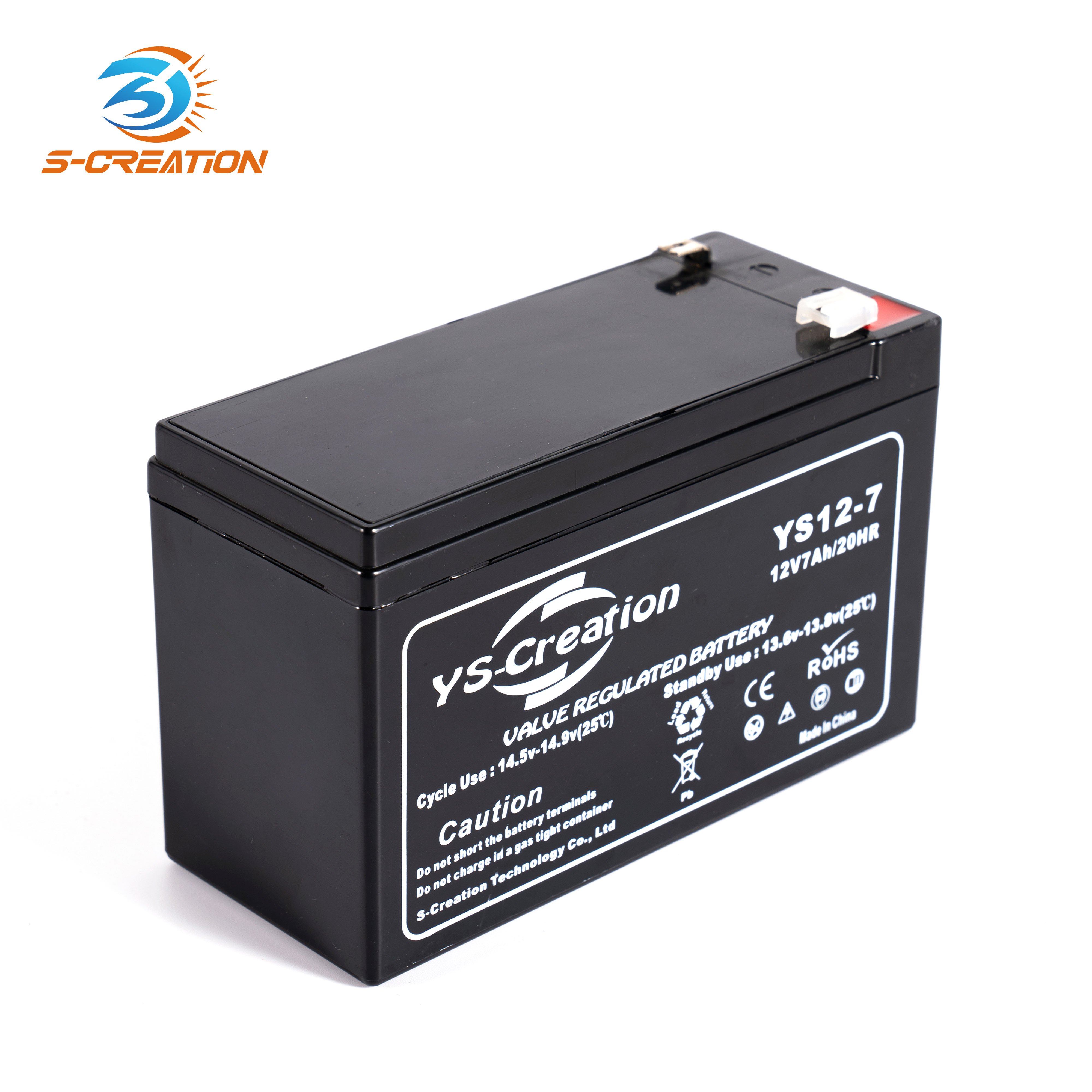High Quality 12v 7ah sealed Lead Acid Battery AGM Battery lead acid batteries 12V7AH