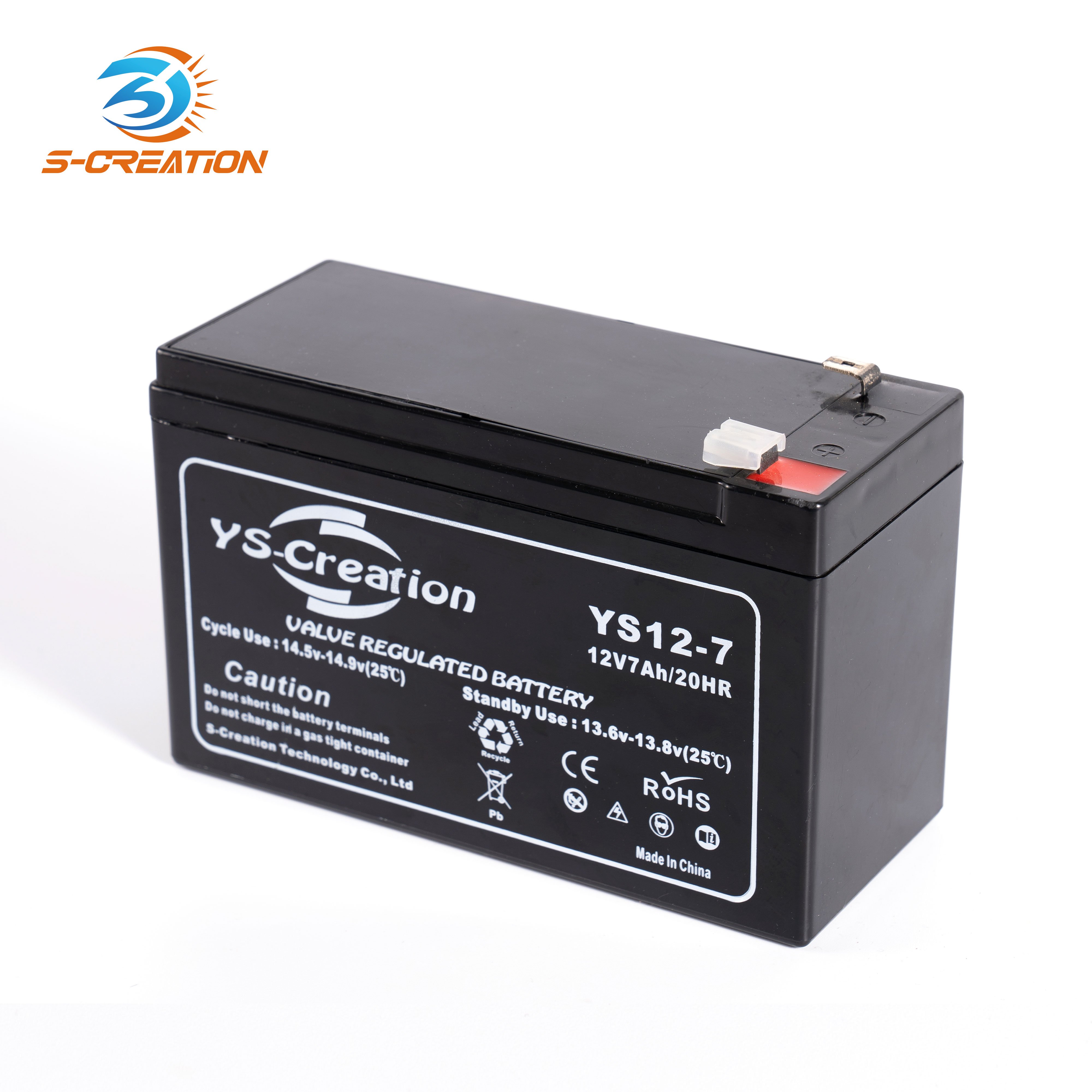 High Quality 12v 7ah sealed Lead Acid Battery AGM Battery lead acid batteries 12V7AH
