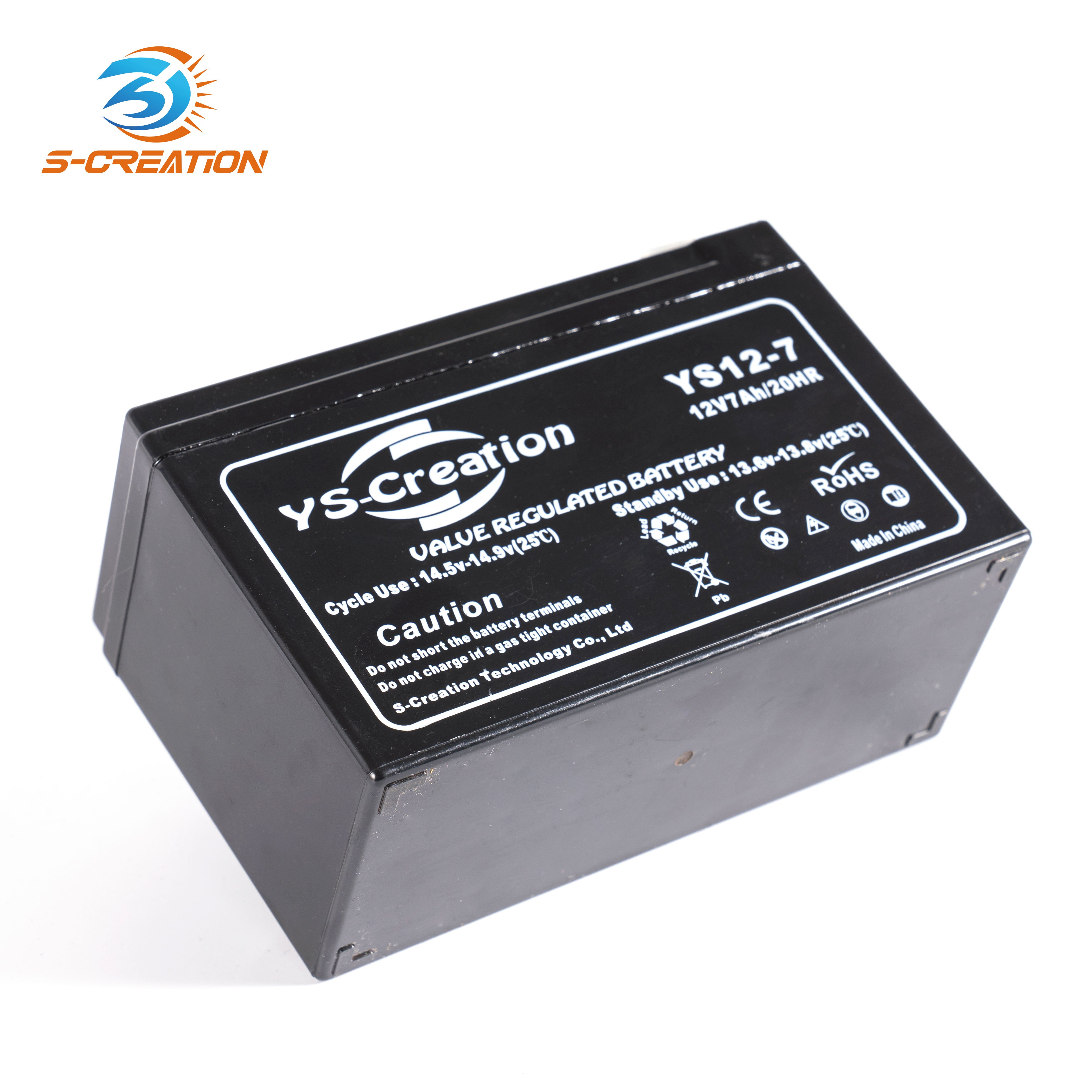 High Quality 12v 7ah sealed Lead Acid Battery AGM Battery lead acid batteries 12V7AH