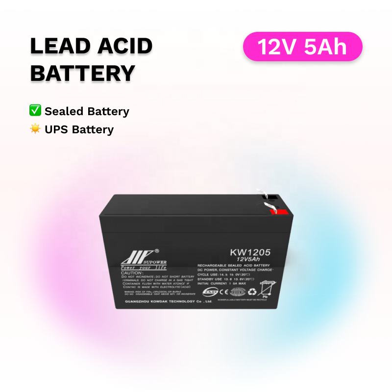 Sale! 12V 5Ah UPS Solar Systems Lead Acid Battery LiFePo4 Alternative SUPOWER KW1205 Factory In Stock