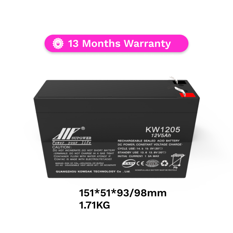Sale! 12V 5Ah UPS Solar Systems Lead Acid Battery LiFePo4 Alternative SUPOWER KW1205 Factory In Stock