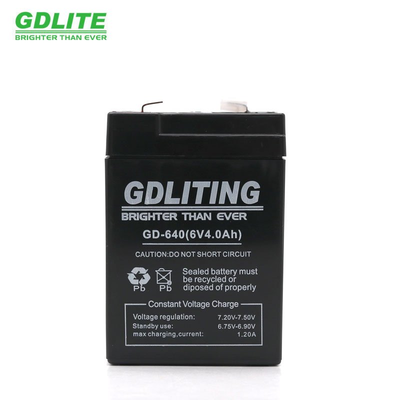 GDLITING rechargeable lead-acid battery 6v4ah solar energy storage battery GD640