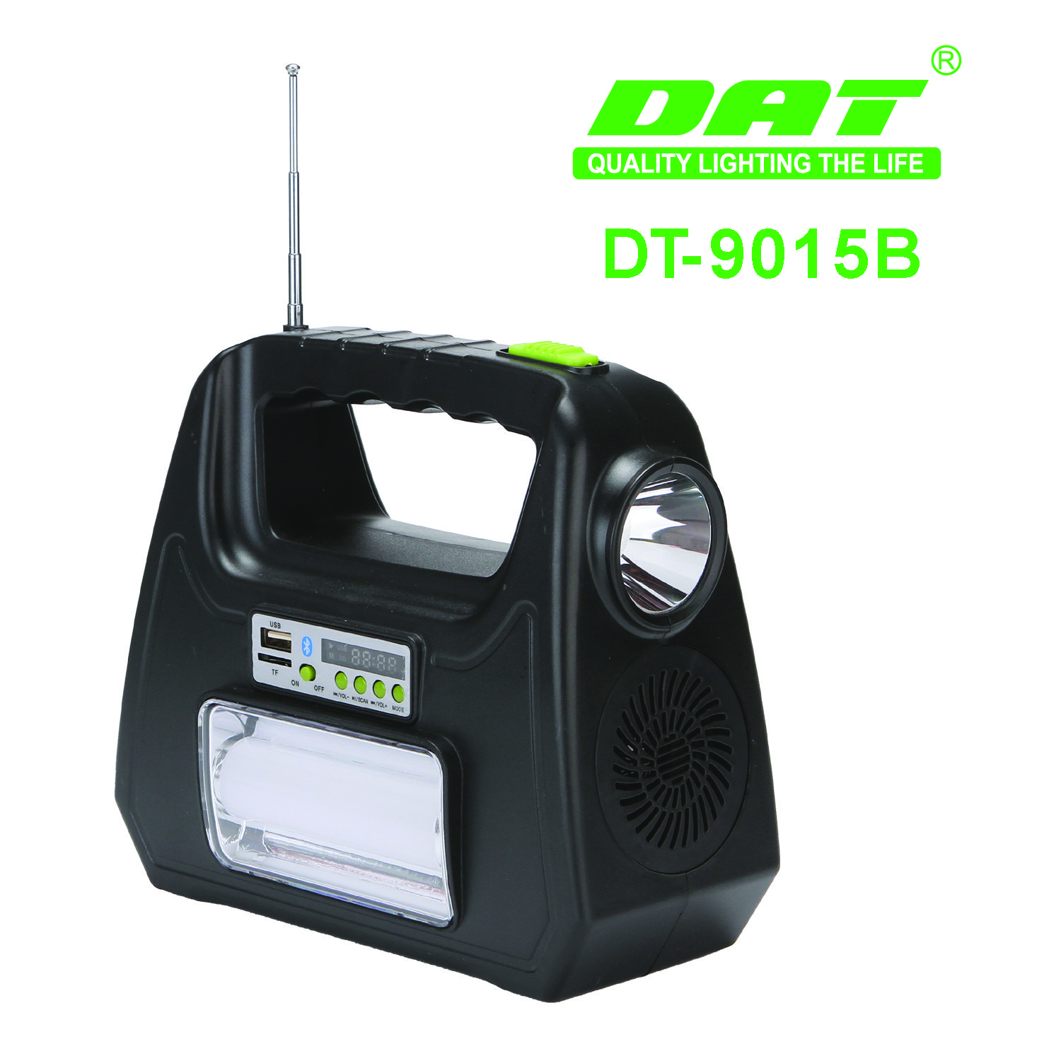 DT-9015B DAT AC to DC solar lighting system with Music and FM radio function solar lighting kits with USB function
