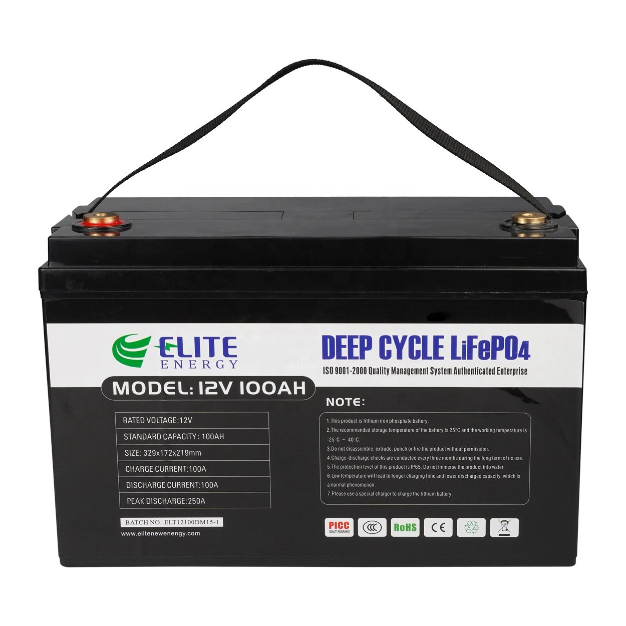 Lifepo4 Battery Pack 12V 100Ah Smart BMS Solar System Home Energy Storage Rechargeable Lithium Ion Batteries For RV Marine Boat