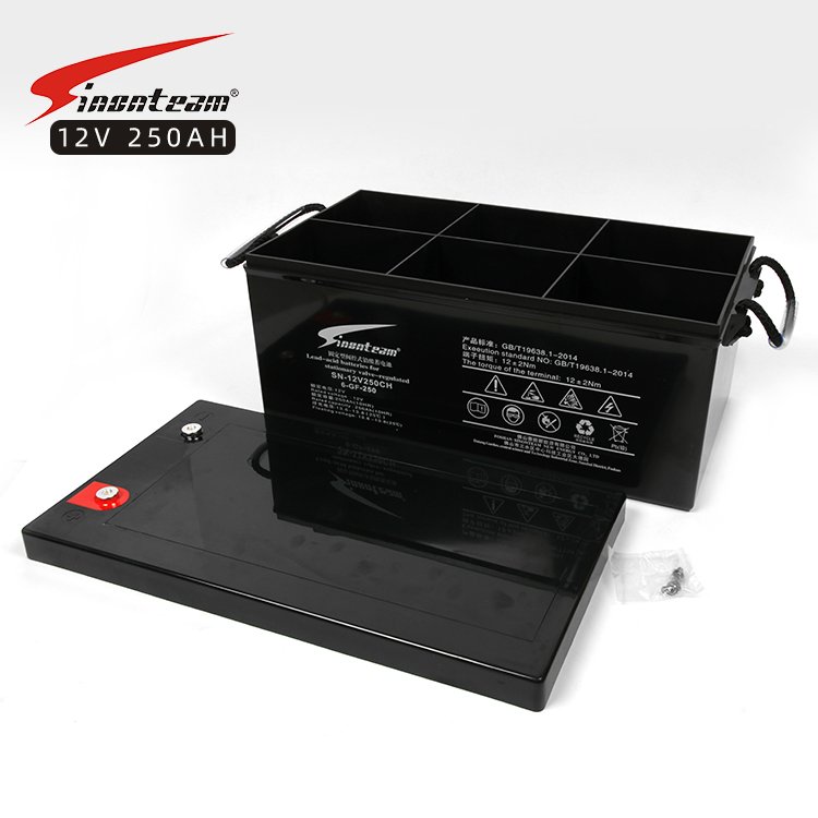 12V 250Ah AGM UPS lead acid battery rechargeable sealed maintenance free valve regulated deep cycle 12 volt battery