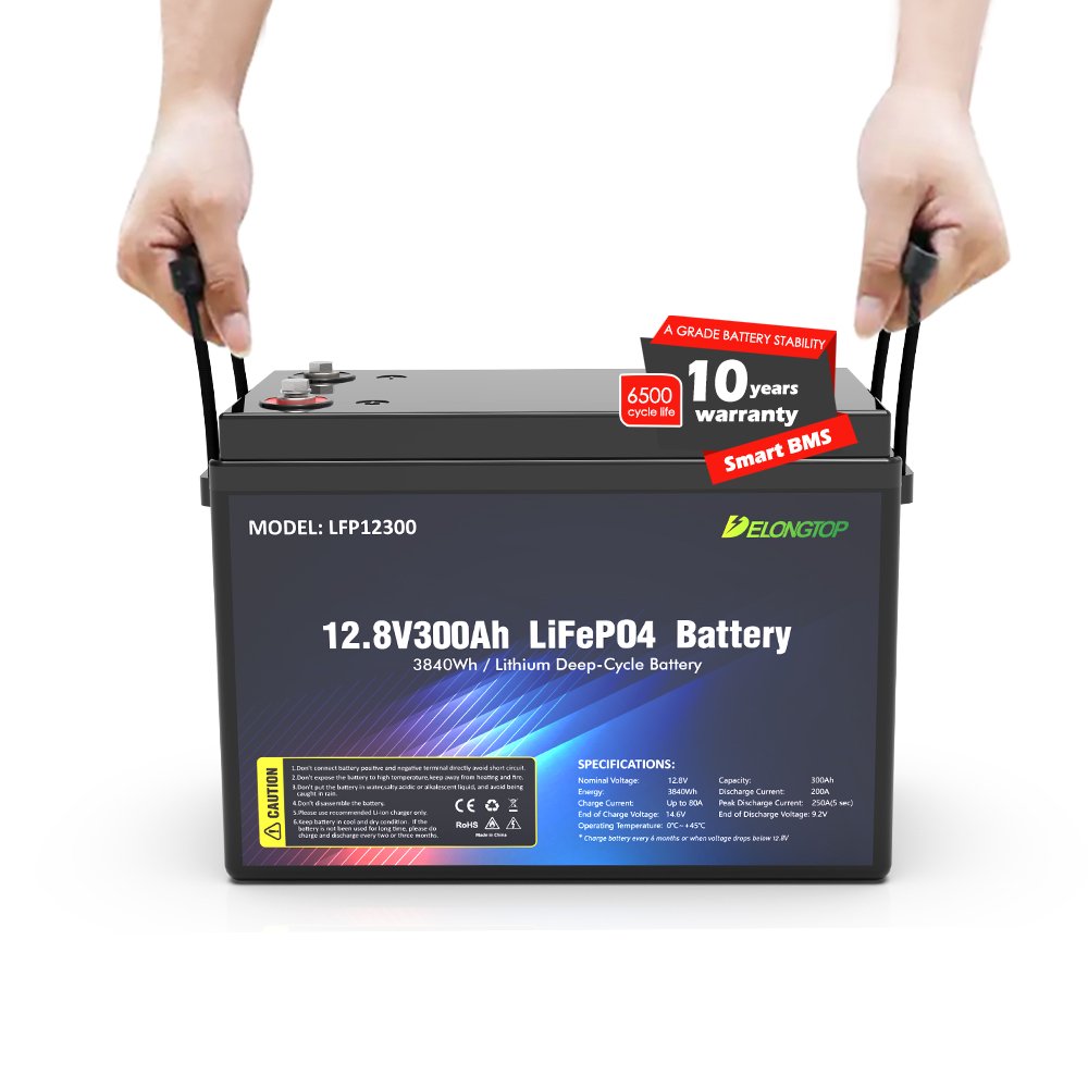 12V 300Ah LiFePO4 Lithium ion Battery, 6000+ Deep Cycles, Smart BMS, Perfect for RV, Solar, Marine and Off Grid Applications