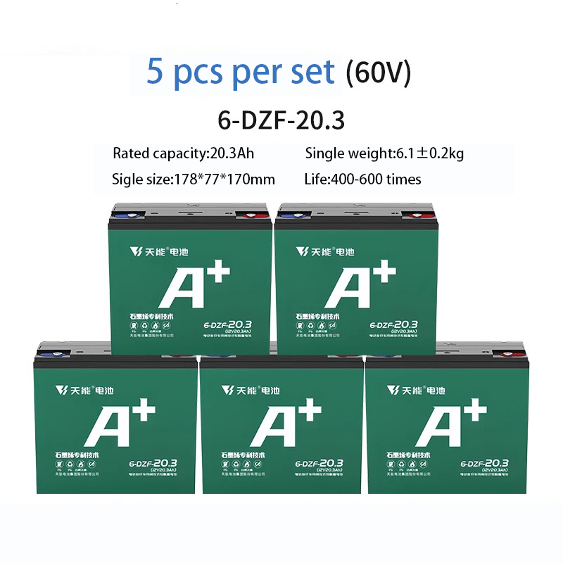 Tianneng Battery 6-dzf-20.2 60v20ah lead-acid Batteries Electric Bike Lead Acid Batteries for Motorcycles