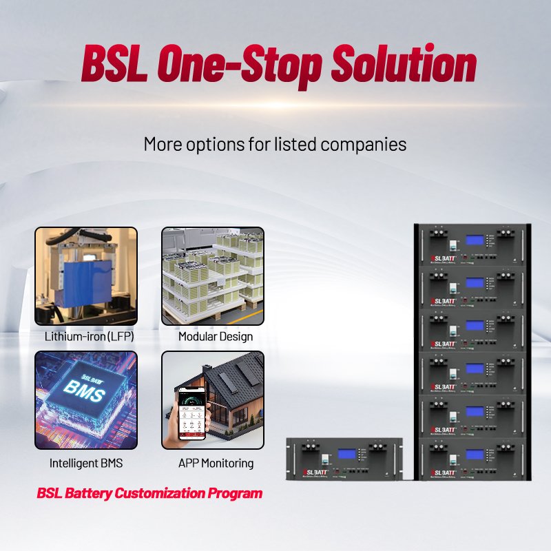 BSLBATT Batterie Solaire lithium 10kwh lithium ion batteries 48v 200ah 5kv For Solar System