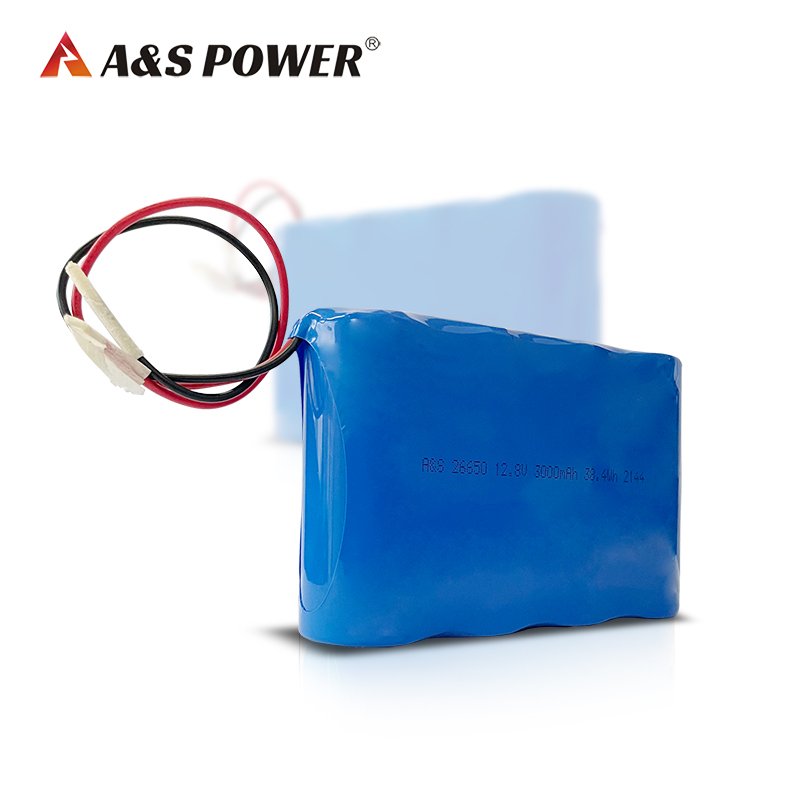 UN38.3 approval Lifepo4 Battery Pack Rechargeable Lithium ion Battery 26650 4S1P 3300mah 12.8v for IOT Device