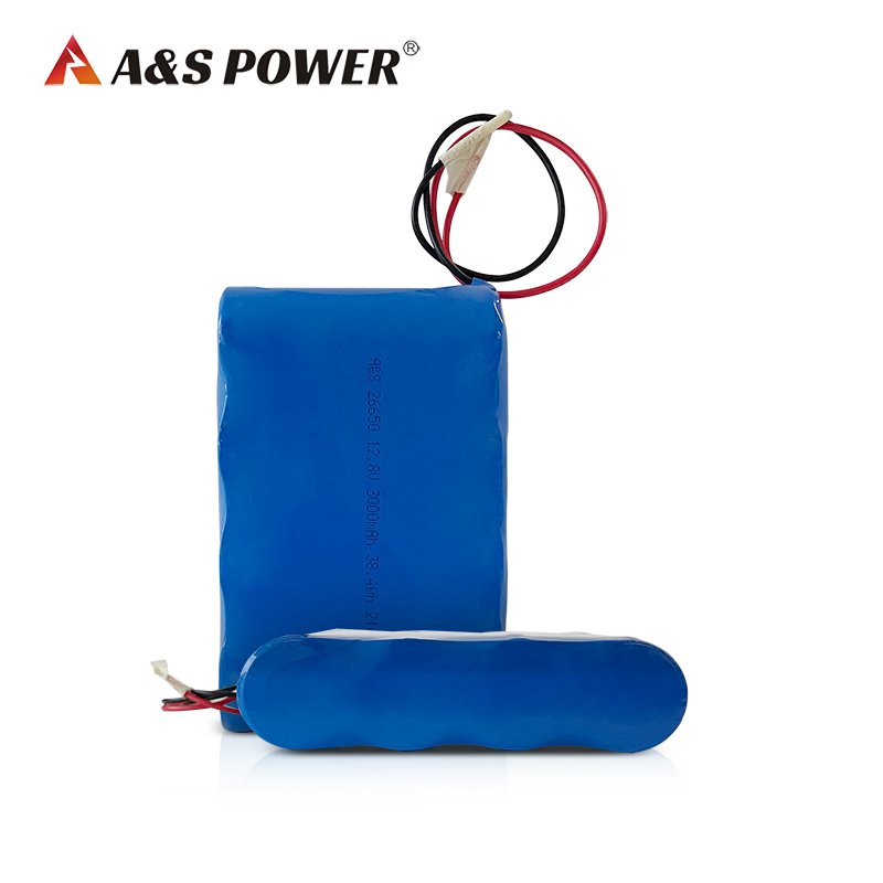 UN38.3 approval Lifepo4 Battery Pack Rechargeable Lithium ion Battery 26650 4S1P 3300mah 12.8v for IOT Device