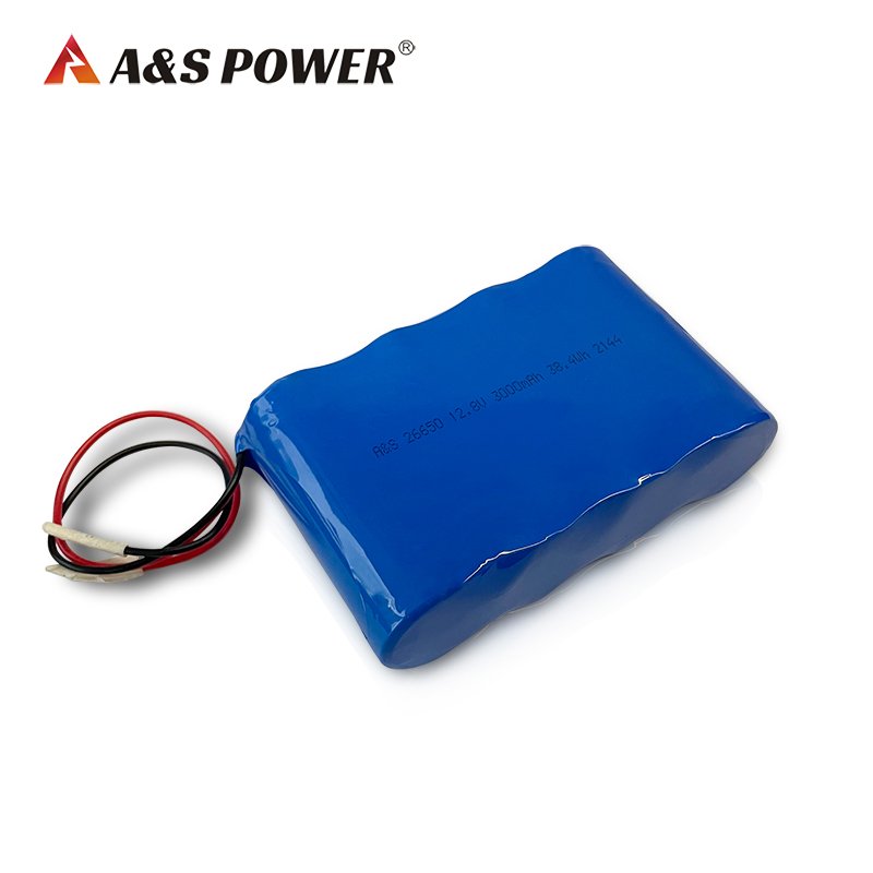 UN38.3 approval Lifepo4 Battery Pack Rechargeable Lithium ion Battery 26650 4S1P 3300mah 12.8v for IOT Device