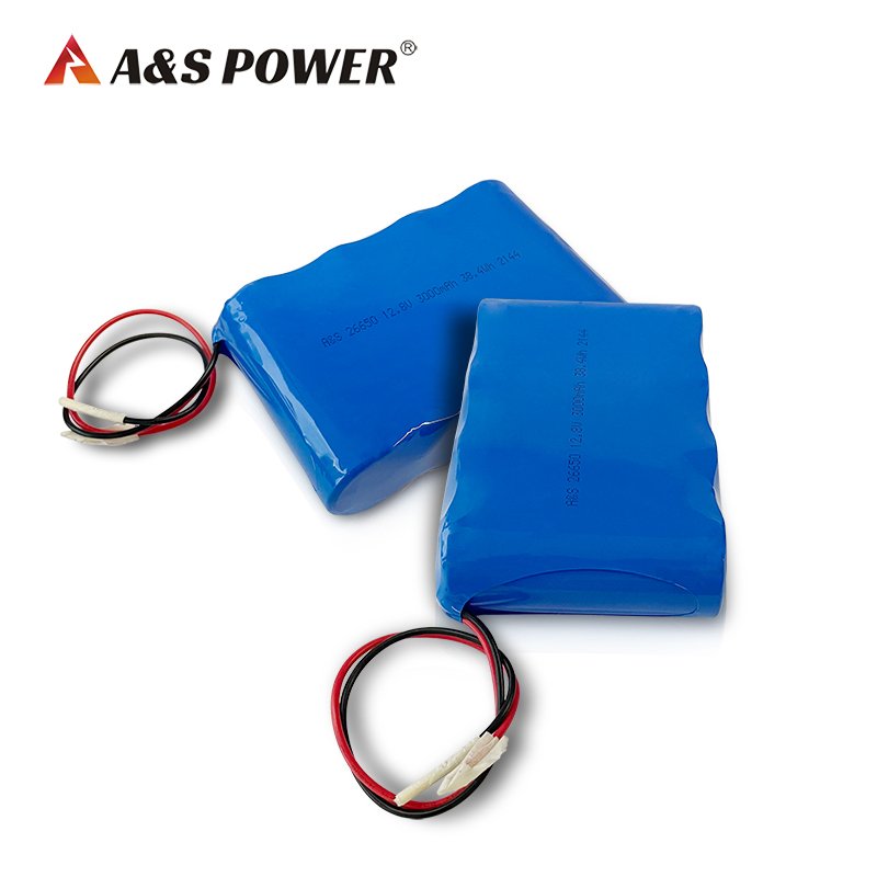 UN38.3 approval Lifepo4 Battery Pack Rechargeable Lithium ion Battery 26650 4S1P 3300mah 12.8v for IOT Device