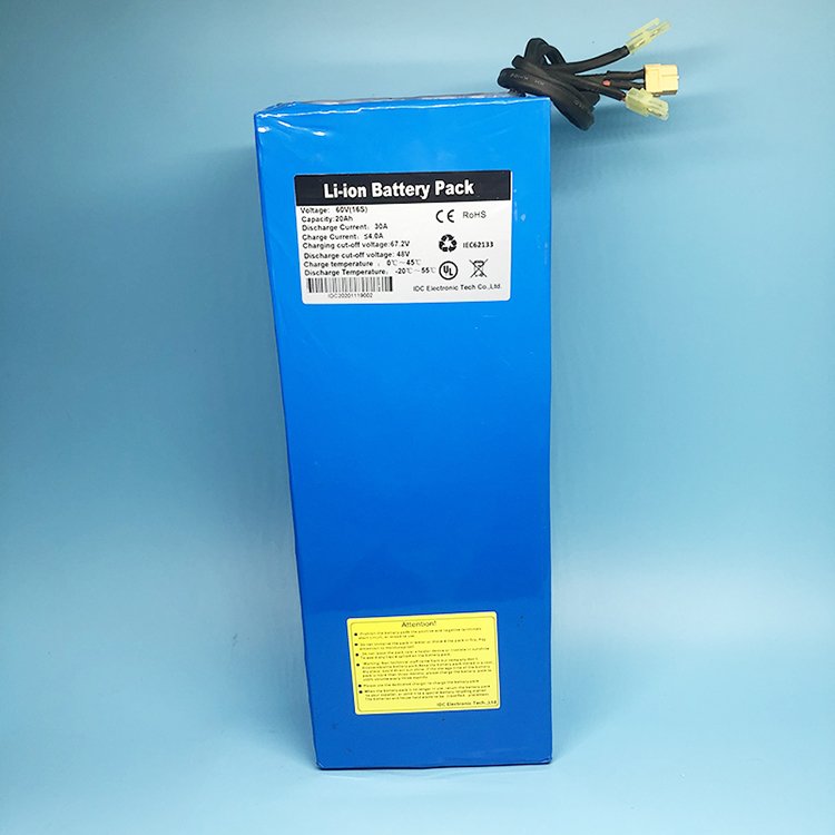 lithium ion battery 60v 20ah 30ah 50ah 18650 for ebike scooter