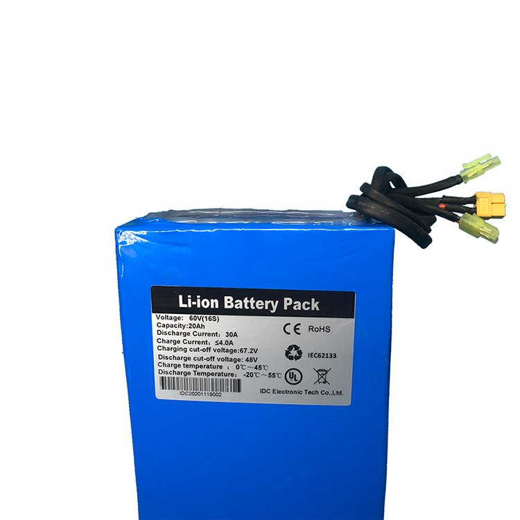 lithium ion battery 60v 20ah 30ah 50ah 18650 for ebike scooter