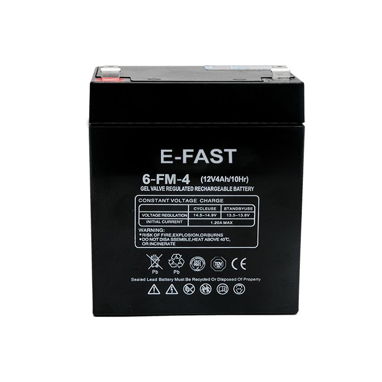 2023 Factory Bulk Supply E-FAST 12volt 4ah lead acid sealed batteries 12V Seal Acid Battery Backup Time for UPS Use