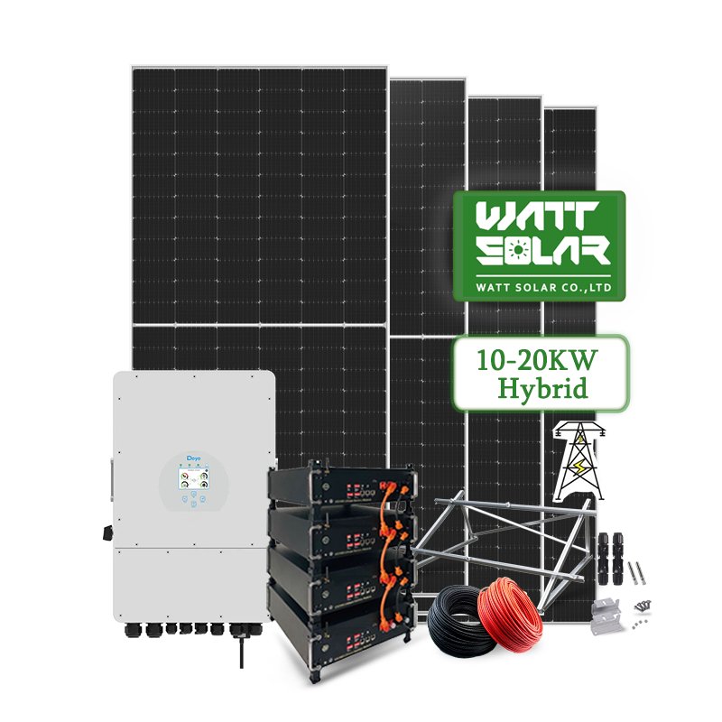 US Version Split phase Solar power station 8kw hybrid power system solar panel with battery and inverter complete kit